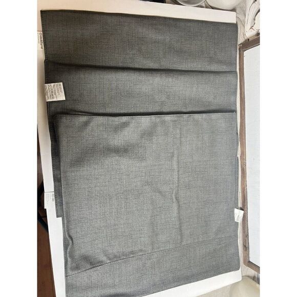 Crate and Barrel Grey Shiloh Vinyl and Fabric Placemats, Set of 4 - Picture 1 of 4